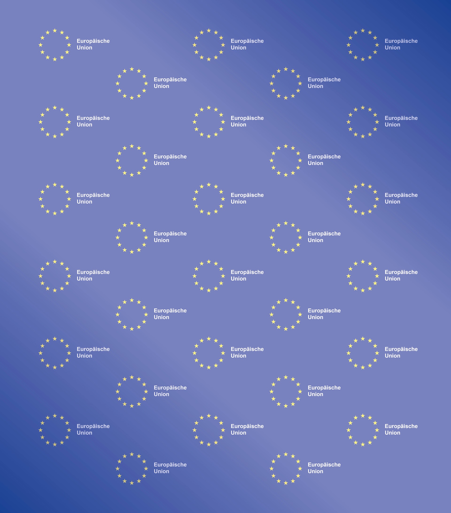 Europarat-Sternenkranz EU Presse- & Messerückwand