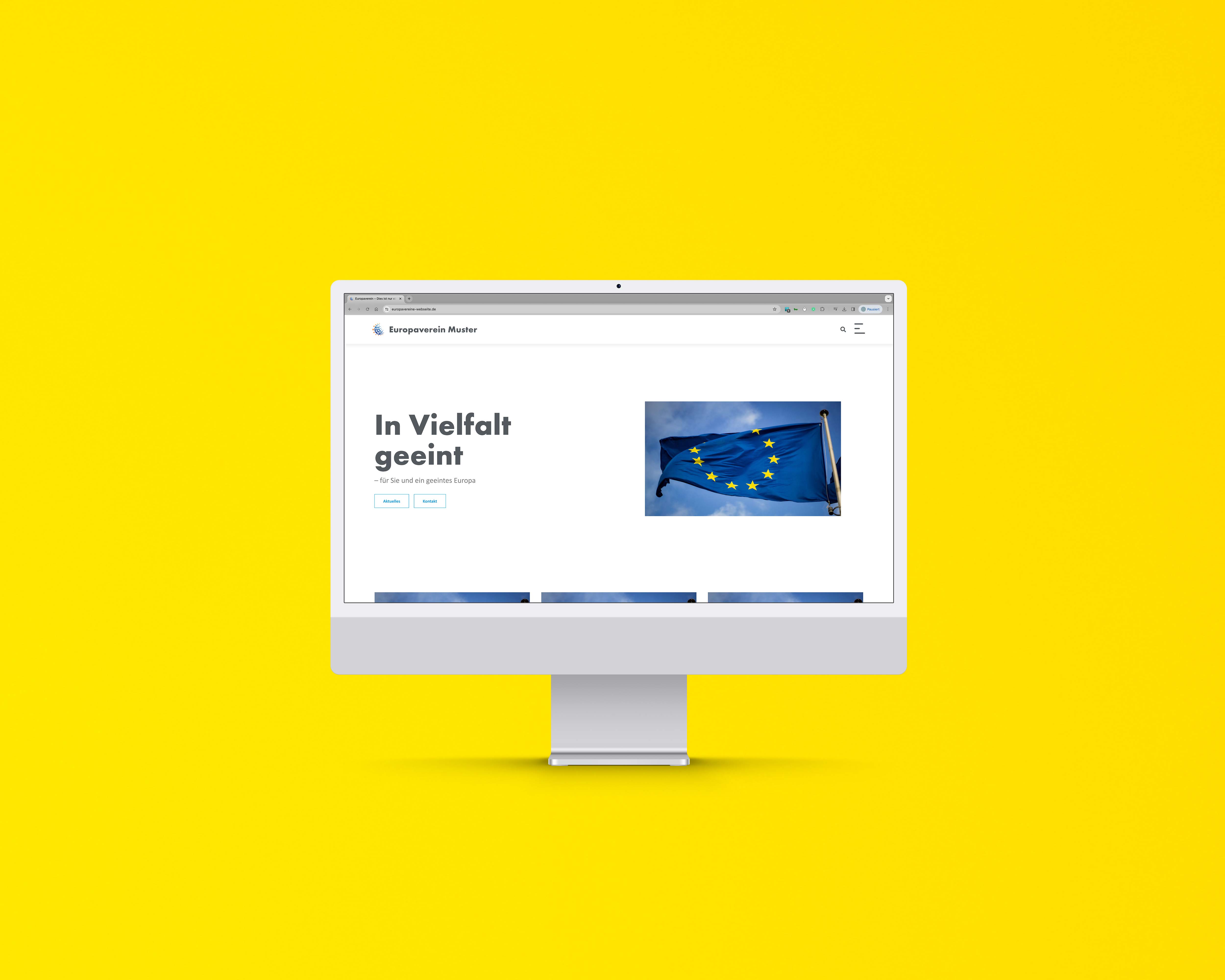 Komplettpaket Webseitenlösung für Europavereine